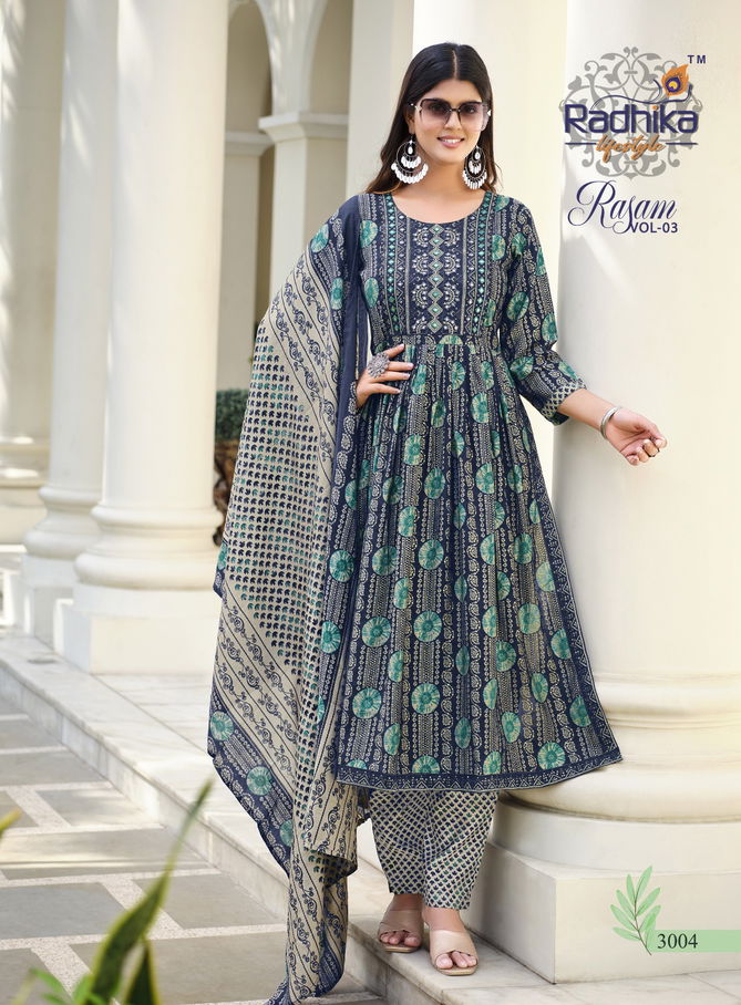 Rasam Vol 3 By Radhika Readymade Salwar Suits Catalog